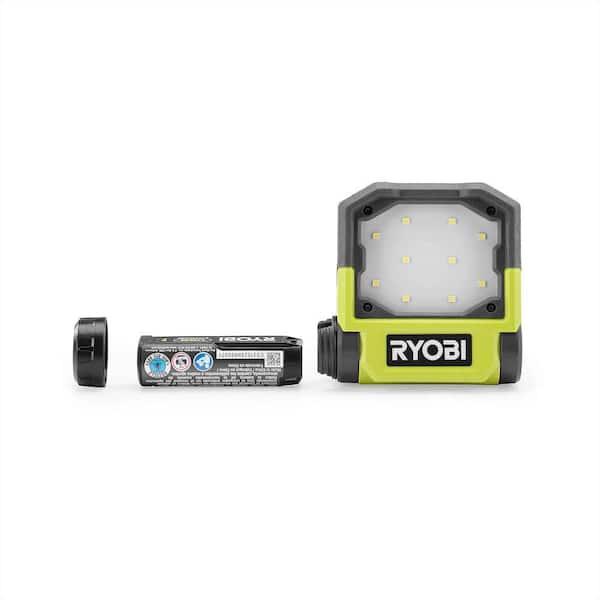 RYOBI - USB Lithium Cordless Pivoting LED 3-Mode Flip Light Kit with 2.0 Ah Battery and Charging Cable