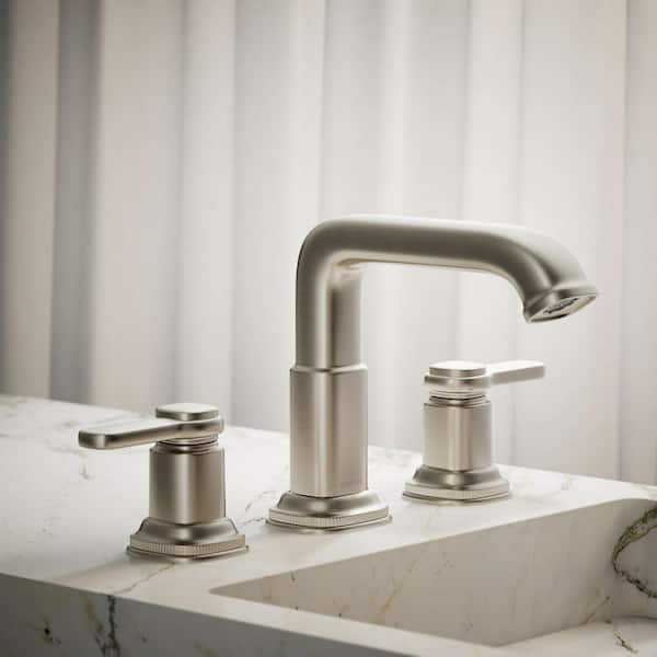 Numista 8 in. Widespread Double Handle Bathroom Faucet in Vibrant Brushed Nickel