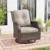 JOYSIDE Wicker Patio Outdoor Lounge Chair Swivel Rocking Chair with ...