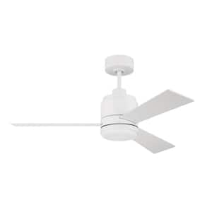 McCoy 3-Blade 42 in. Indoor White Finish Ceiling Fan with Integrated LED and Hard Wired, 4-Speed Control Included