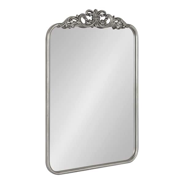 Kate and Laurel Laubry 20.00 in. W x 30.00 in. H Silver Rectangle Classic Framed Decorative Wall Mirror