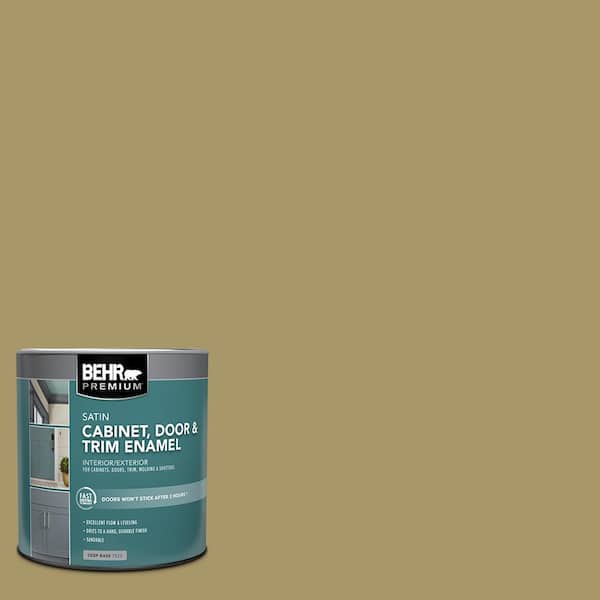 BEHR PREMIUM 1 qt. #PPU8-05 Eco Green Satin Enamel Interior/Exterior Cabinet, Door & Trim Paint