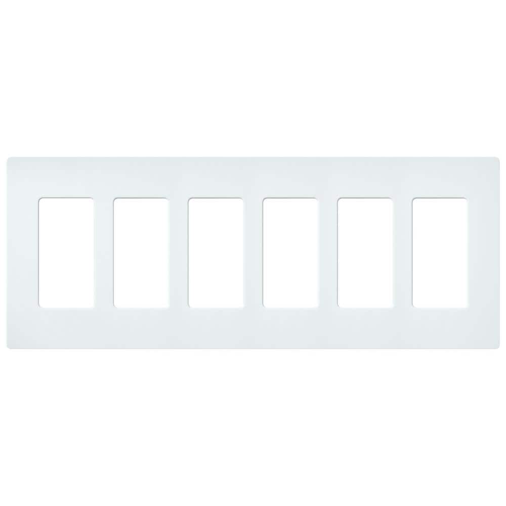 Claro 6 Gang Wall Plate for Decorator/Rocker Switches, Satin, Glacier White (SC-6-GL) (1-Pack) price history on PriceWatchPro