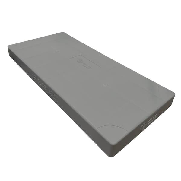 18 in. x 38 in. x 3 in. Polypropylene Condenser Mounting Pad for Mini Split Outdoor Units Gray