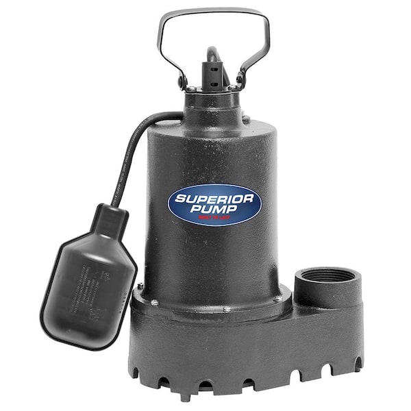 Superior Pump 92331 1/3 HP Submersible Cast Iron Sump Pump