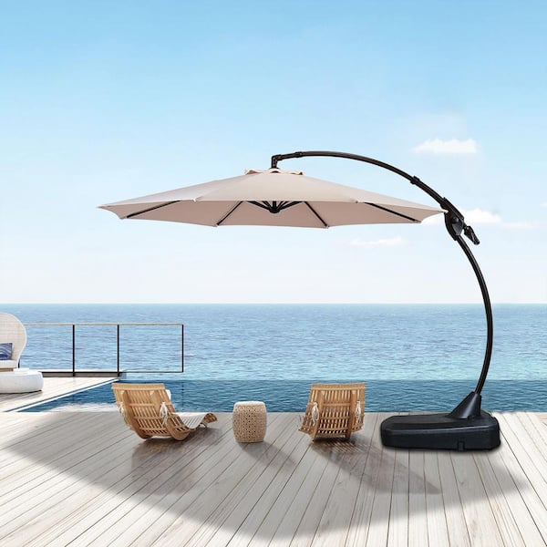 Grand patio deluxe 11.5 store ft curvy aluminum offset umbrella