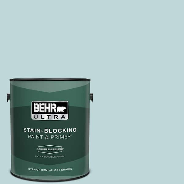 BEHR ULTRA 1 gal. #S450-2 Wind Speed Extra Durable Semi-Gloss Enamel Interior Paint & Primer