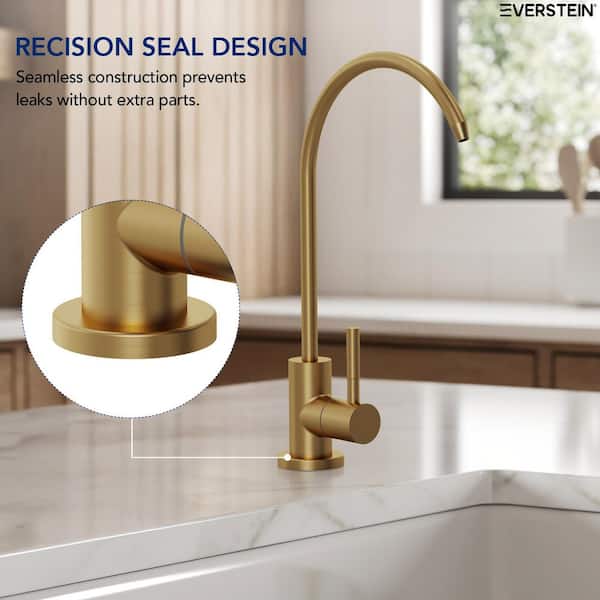 EVERSTEIN Single-Handle Deck Mount Standard Kitchen Faucet in