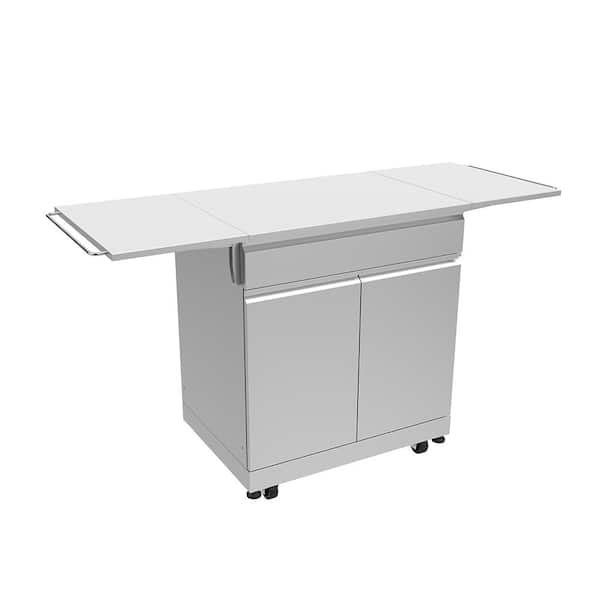 Transolid Outdoor Kitchen Stainless Steel 32 in.  x 24 in.  x 37.3125 Outdoor Kitchen Cabinet with Folding Shelves