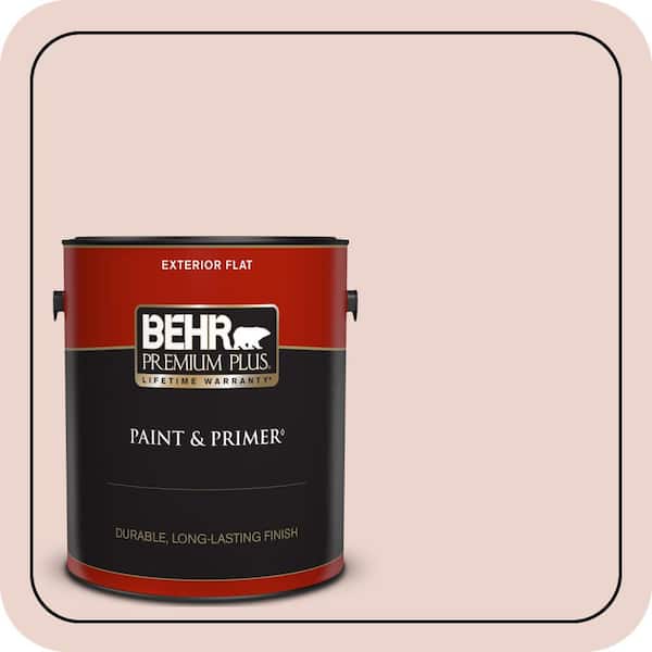 BEHR PREMIUM PLUS 1 gal. #S170-1 Ole Pink Flat Exterior Paint & Primer