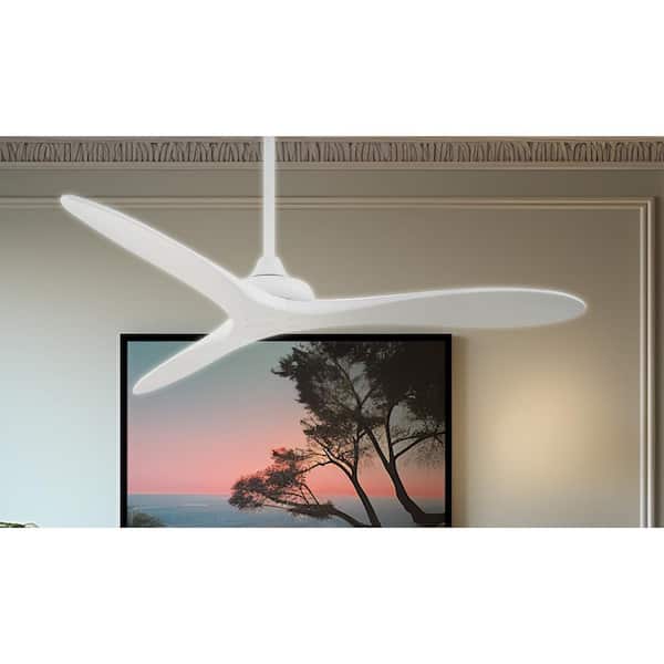 Vapor 60 in. Indoor Flat White Propeller Ceiling Fan with Remote Included