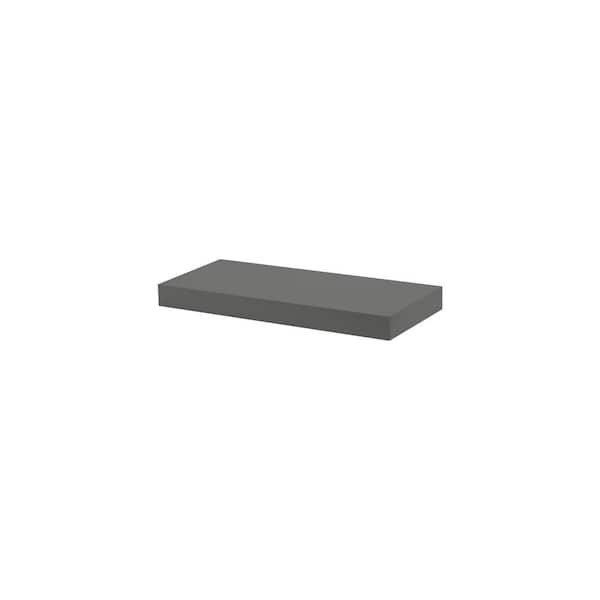 Dolle BIG BOY 22.4 in. W x 9.8 in. D x 2 in. Grey MDF Floating Decorative Wall Shelf with Brackets