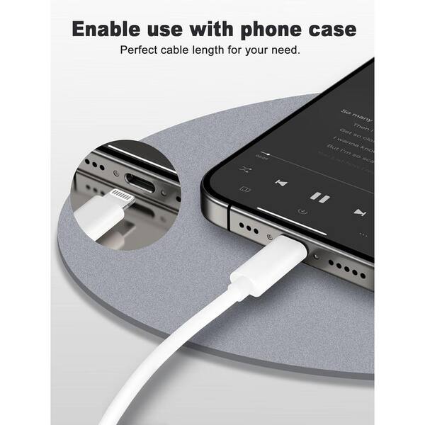 OBJLGEV MFi Certified Aux Cord iPhone Lightning to 3. 5mm Headphone Jack Adapter Stereo Audio Cable in White 3. 3ft