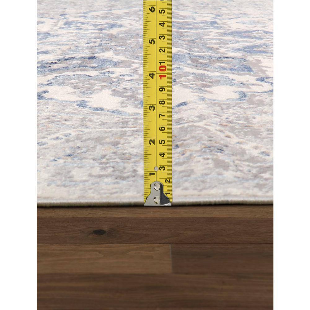 Handmade Gray Synthetic 4'x6' Easy-Care Rectangular Rug