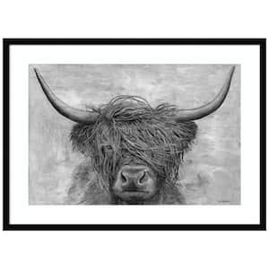 "Norwegian Bison" by Marie Elaine Cusson 1-Piece Framed Giclee Nature Art Print 24 in. x 33 in.