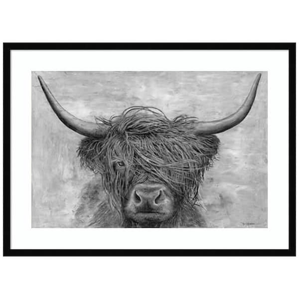 Amanti Art "Norwegian Bison" by Marie Elaine Cusson 1-Piece Framed Giclee Nature Art Print 24 in. x 33 in.