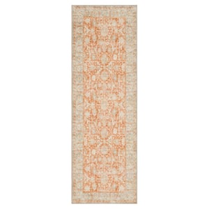 Paloma Terracotta 2 ft. 7 in. x 7 ft. 10 in. Ornamental Indoor Runner Rug