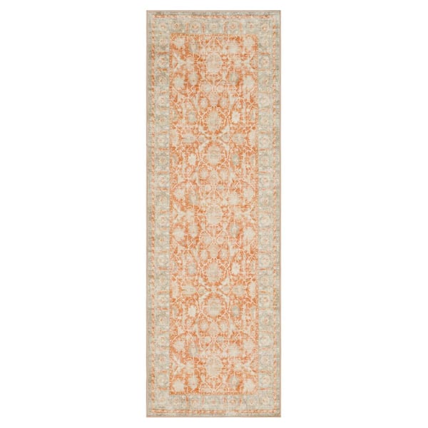 Paloma Terracotta 2 ft. 7 in. x 7 ft. 10 in. Ornamental Indoor Runner Rug