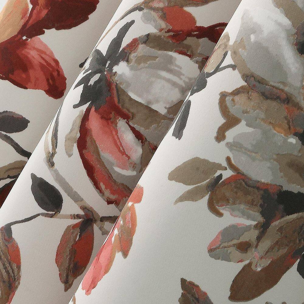 Stone Floral Blackout Grommet Curtain Panel, 40" x 84"