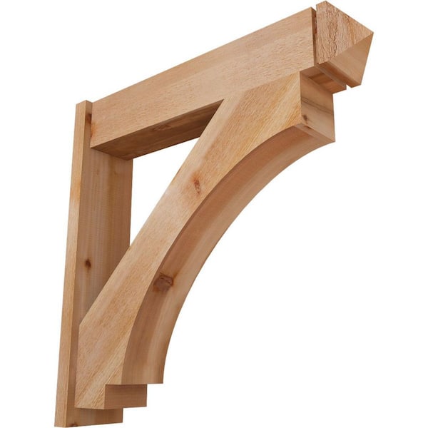 Ekena Millwork 8 in. x 38 in. x 38 in. Western Red Cedar Imperial Arts and Crafts Rough Sawn Outlooker