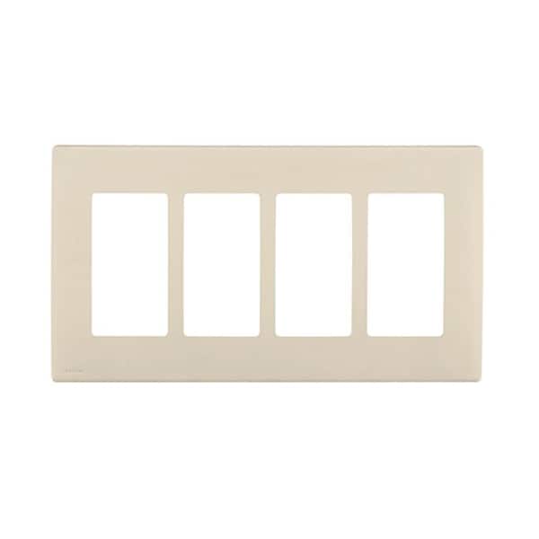 Renu 4 Gang Screwless Snap-on Wall Plate - Navajo Sand-DISCONTINUED