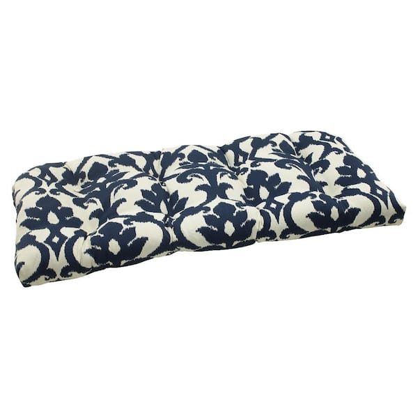 Pillow Perfect Other Rectangular Outdoor Bench Cushion in Blue