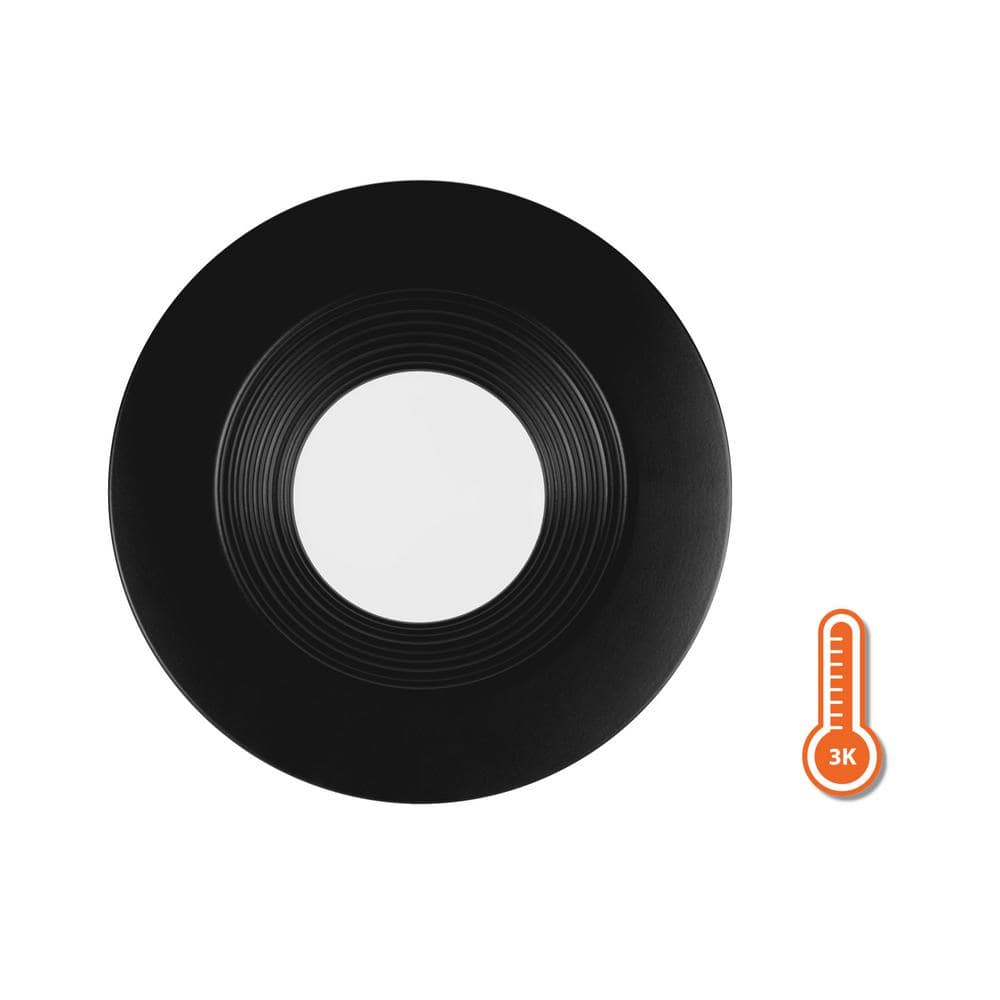 Black 6'' Dimmable LED Retrofit Recessed Lighting Kit