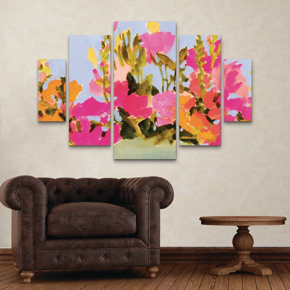 Victoria Barnes Colorful Abstract Floral Canvas Wall Art Set