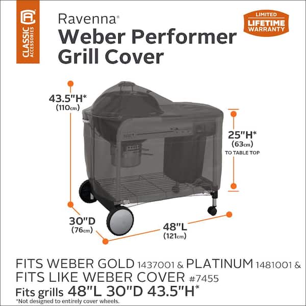 Premium Classic Accessories Ravenna Grill Cover for the Weber Performer 