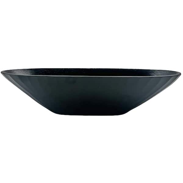 castellousa Aluminum Oval Decorative Black Fruit Bowl