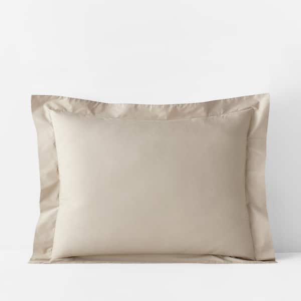 The Company Store Legends Hotel Supima Feather Grey Cotton Percale Standard Sham
