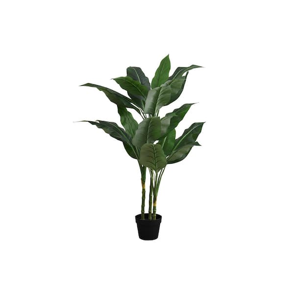Unbranded 42 " Green Artificial Evergreen in a Black Plastic Pot