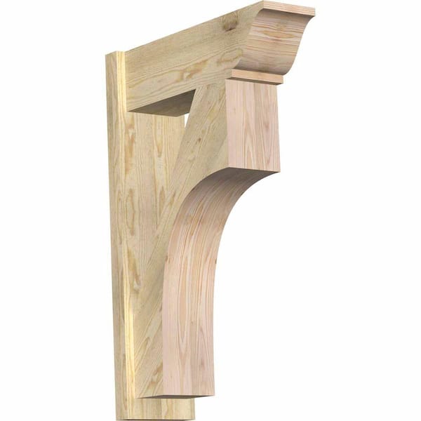 Ekena Millwork 8 in. x 36 in. x 24 in. Westlake Traditional Rough Sawn Douglas Fir Outlooker