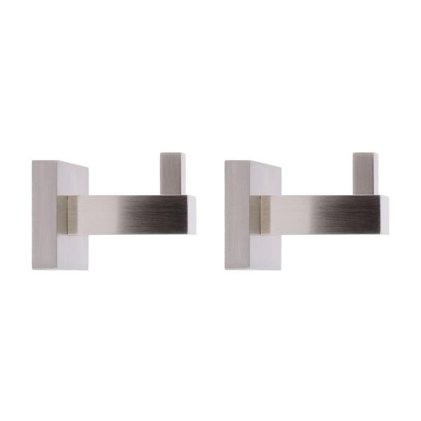 Italia Capri 2-Piece Robe Hook Set in Brushed Nickel CA3604BNSET