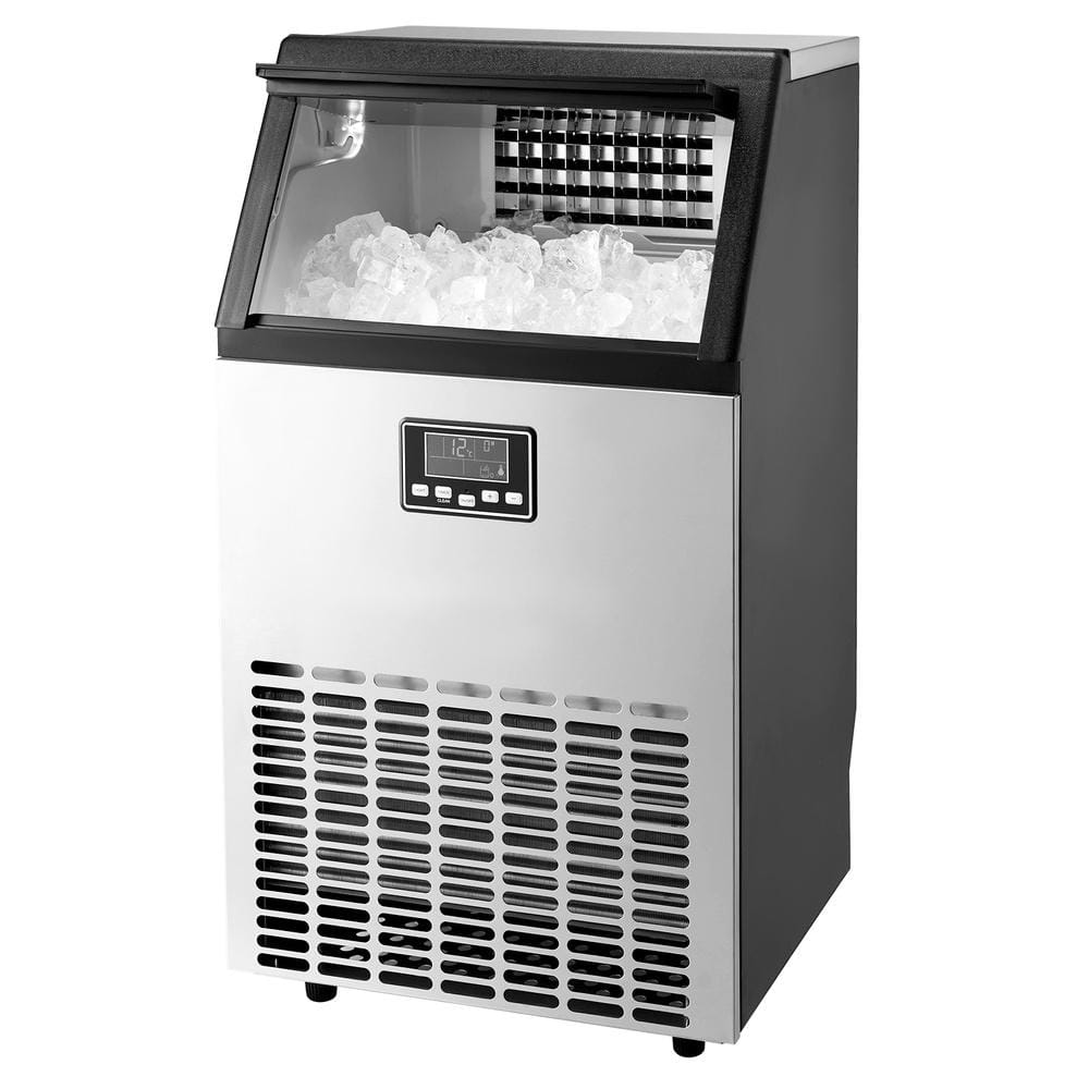 150 lb./24H Ice Maker Machine Commercial Freestanding 33 lb. Storage Stainless Steel