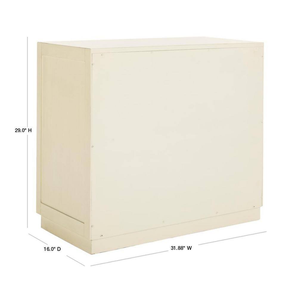 Erin Beige and Gray 2-Door Chest with Nailheads