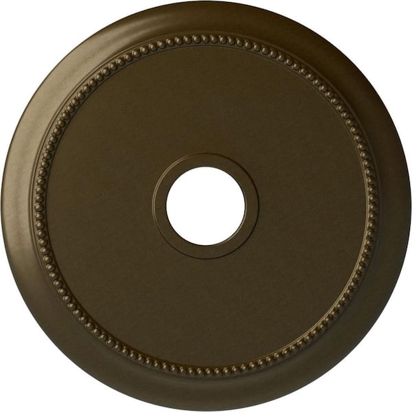 Ekena Millwork 2-1/4" x 24-1/8" x 24-1/8" Polyurethane Crendon Ceiling Brass
