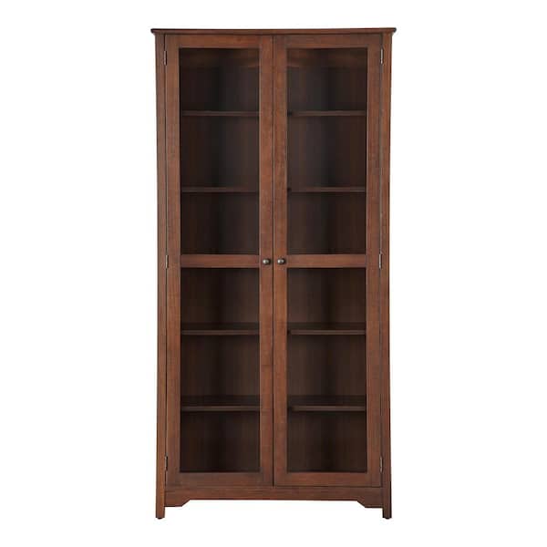 Home Decorators Collection Bradstone 72 In Walnut Brown Wood Bookcase