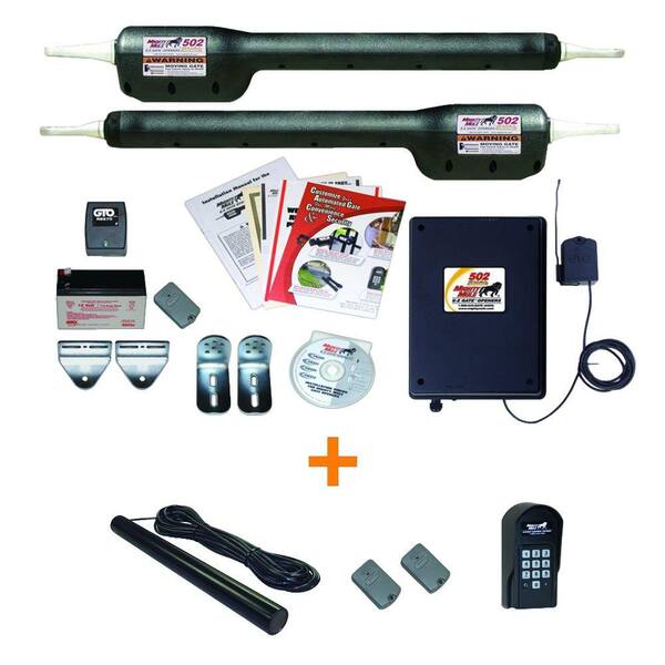 Mighty Mule Heavy-Duty Dual Swing Automatic Gate Opener Enhanced Access Package