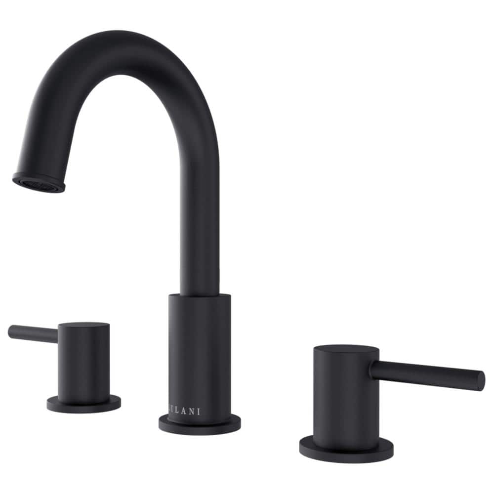 St. Lucia Matte Black 8" Widespread Bathroom Faucet