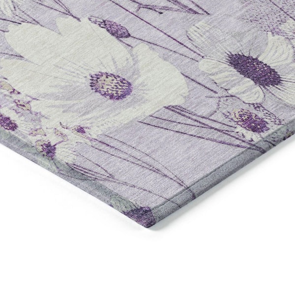 Chantille Machine Washable Indoor/Outdoor Abstract ACN1501 Lavender 9 ft. x 12 ft. Area Rug