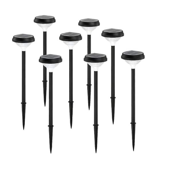 8-Pack Solar Lights Outdoor, Solar Pathway Lights, Warm White Landscape Path Lights Waterproof for Walkway, Yard, Garden