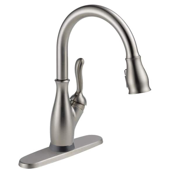 Delta Leland Touch Single-Handle Pull-Down Sprayer Kitchen Faucet (Google Assistant, Alexa Compatible) in SpotShield Stainless