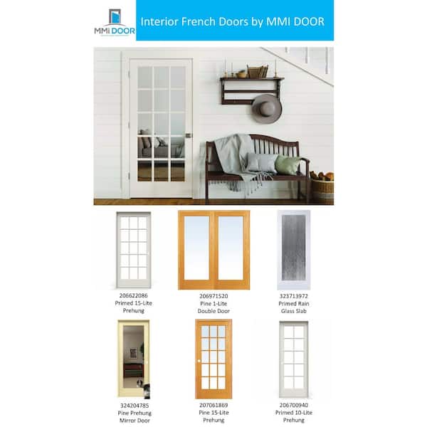 MMI DOOR 60 in. x 80 in. Right Hand Active Primed Composite Clear
