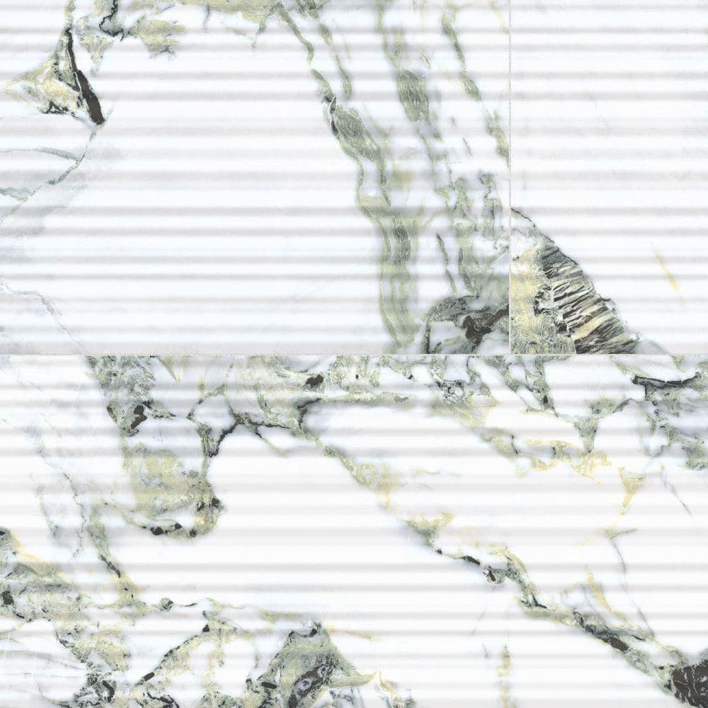 Touche Pleated Deco Jade 23-1/2 in. x 47-1/8 in. Porcelain Floor and Wall Tile (15.44 square feet /Case) price history on PriceWatchPro