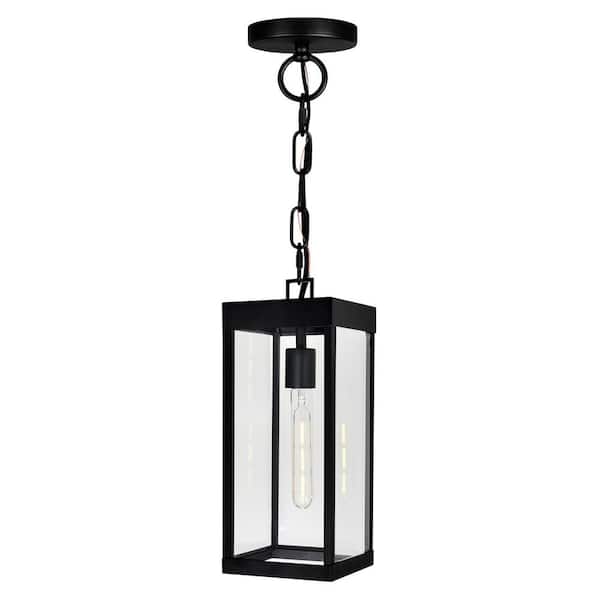 CWI Lighting Windsor 19 in. 1-Light Black Outdoor Pendant Light