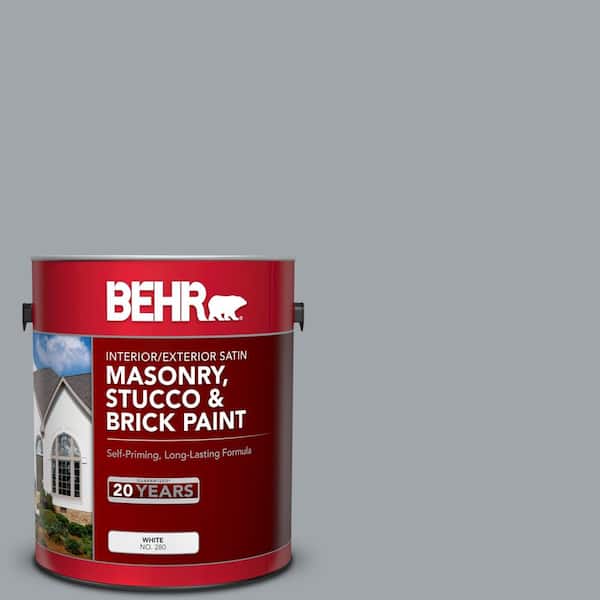 1 gal. #PPU26-19 Chance of Rain Satin Interior/Exterior Masonry, Stucco and Brick Paint