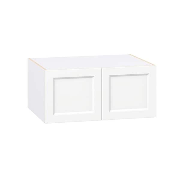 Laramie 33 in. W x 24 in. D x 15 in. H Assembled Wall Bridge Kitchen Cabinet in Painted Bright White