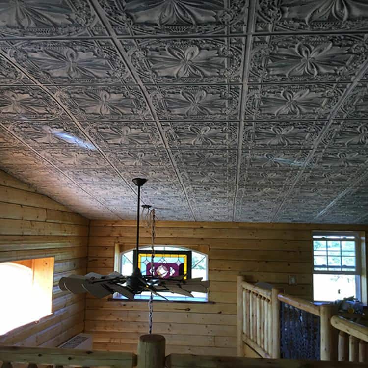 Milan 24'' White Textured PVC Ceiling Tile Set