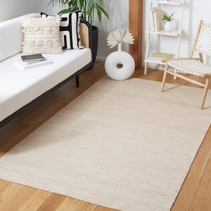 Natural Fiber Beige 4 ft. x 6 ft. Abstract Distressed Area Rug